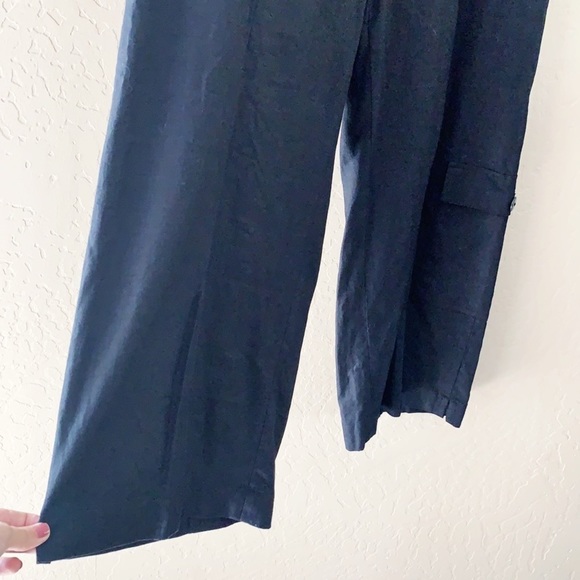 Coldwater Creek Black Linen Cropped Pants - Picture 3 of 9